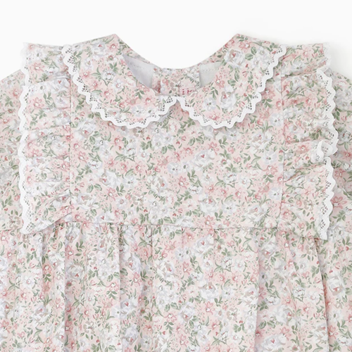 Pink Floral Neva Baby Romper
