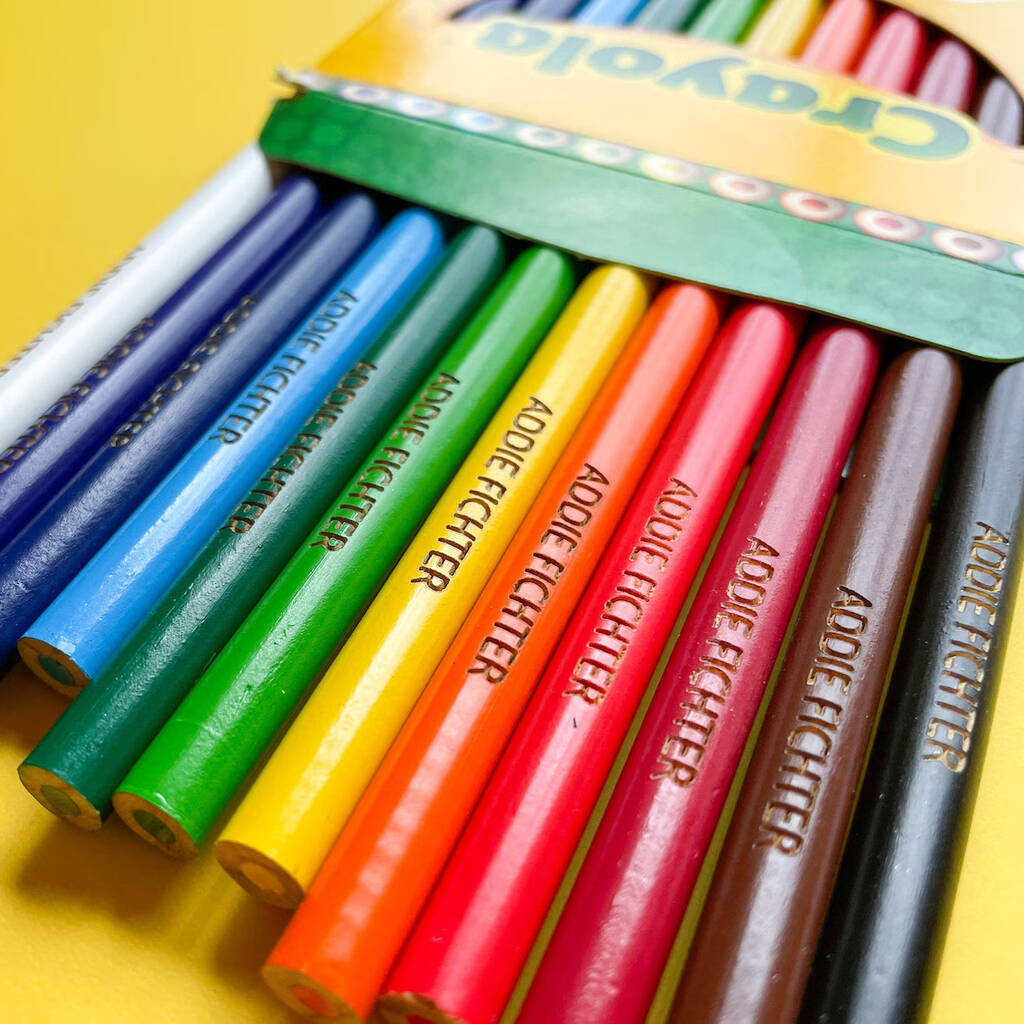 Original Custom Engraved Crayola Pencils