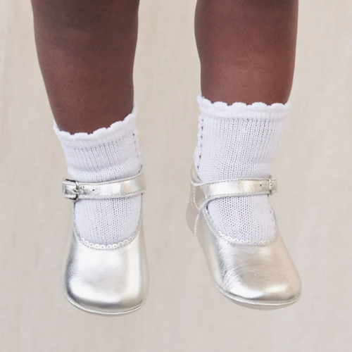 Silver Pram Mary Janes